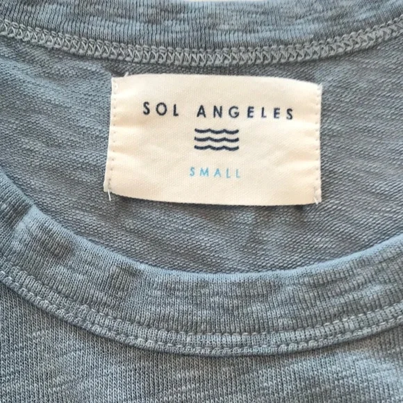 Sol Angeles Womens  Eco Slub Tank, Blue - Picture 6 of 6